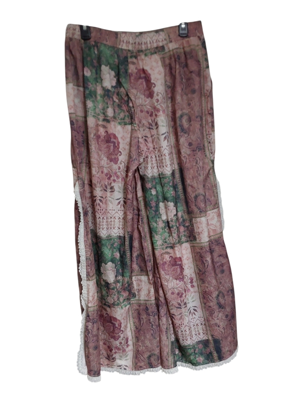POL Rose Patchwork Floral Wide-Leg Pants - Picture 4 of 7